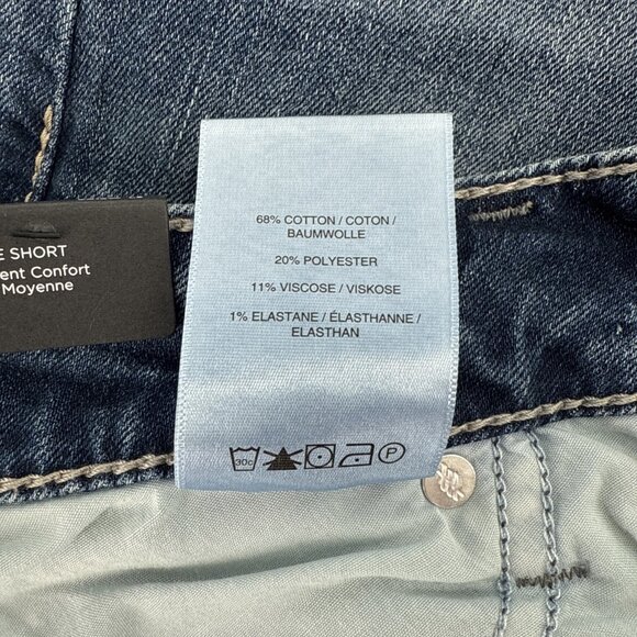 Silver Jeans Co. Size 12 W Elyse Mid Rise Comfort Fit Blue Jean Shorts Denim New - Picture 10 of 13